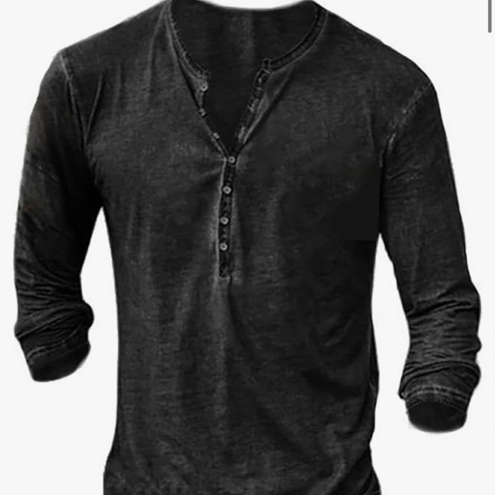 Beotyshow100% Cotton ,Boho, Distressed Henley ,X- Large Great 4 Father’s Day